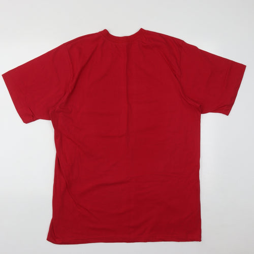 Bluecaribe Mens Red  Polyester  T-Shirt Size 2XL Round Neck