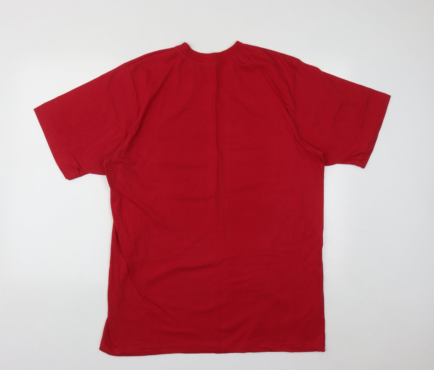 Bluecaribe Mens Red  Polyester  T-Shirt Size 2XL Round Neck