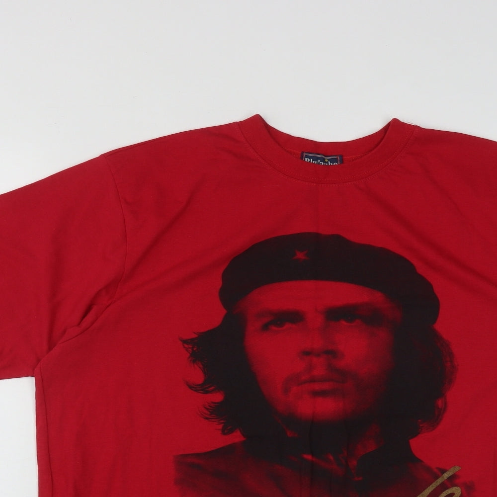 Bluecaribe Mens Red  Polyester  T-Shirt Size 2XL Round Neck
