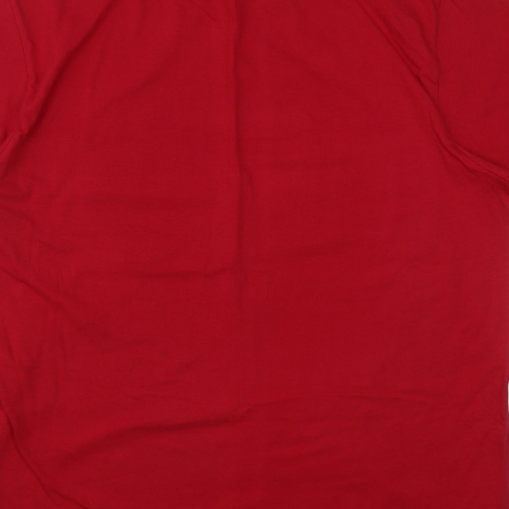 Bluecaribe Mens Red  Polyester  T-Shirt Size 2XL Round Neck