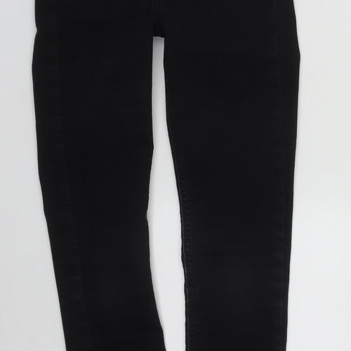 New Look Girls Black  Cotton Skinny Jeans Size 12 Years L24 in Regular Zip