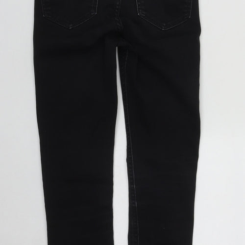 New Look Girls Black  Cotton Skinny Jeans Size 12 Years L24 in Regular Zip