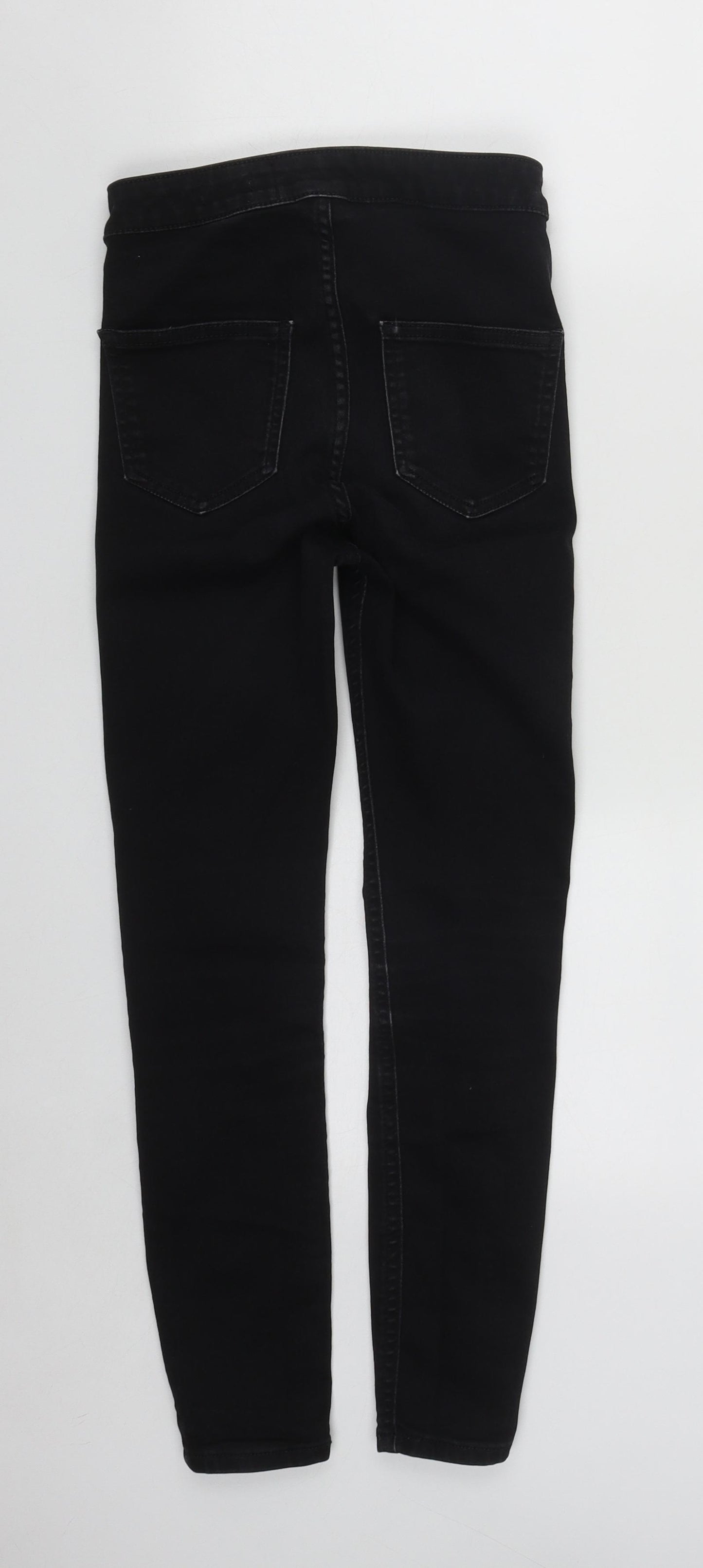 New Look Girls Black  Cotton Skinny Jeans Size 12 Years L24 in Regular Zip