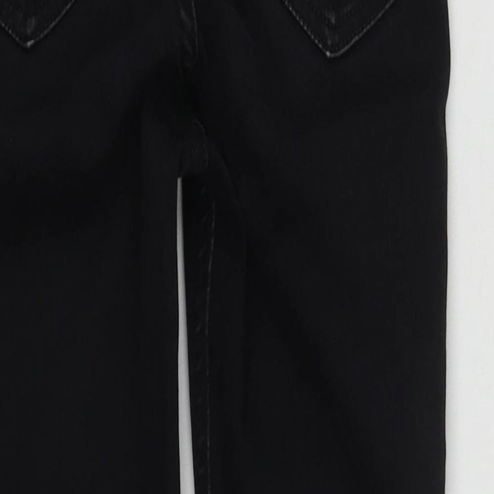 New Look Girls Black  Cotton Skinny Jeans Size 12 Years L24 in Regular Zip
