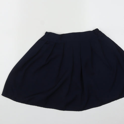Preworn Girls Blue  Polyester A-Line Skirt Size S  Regular Zip
