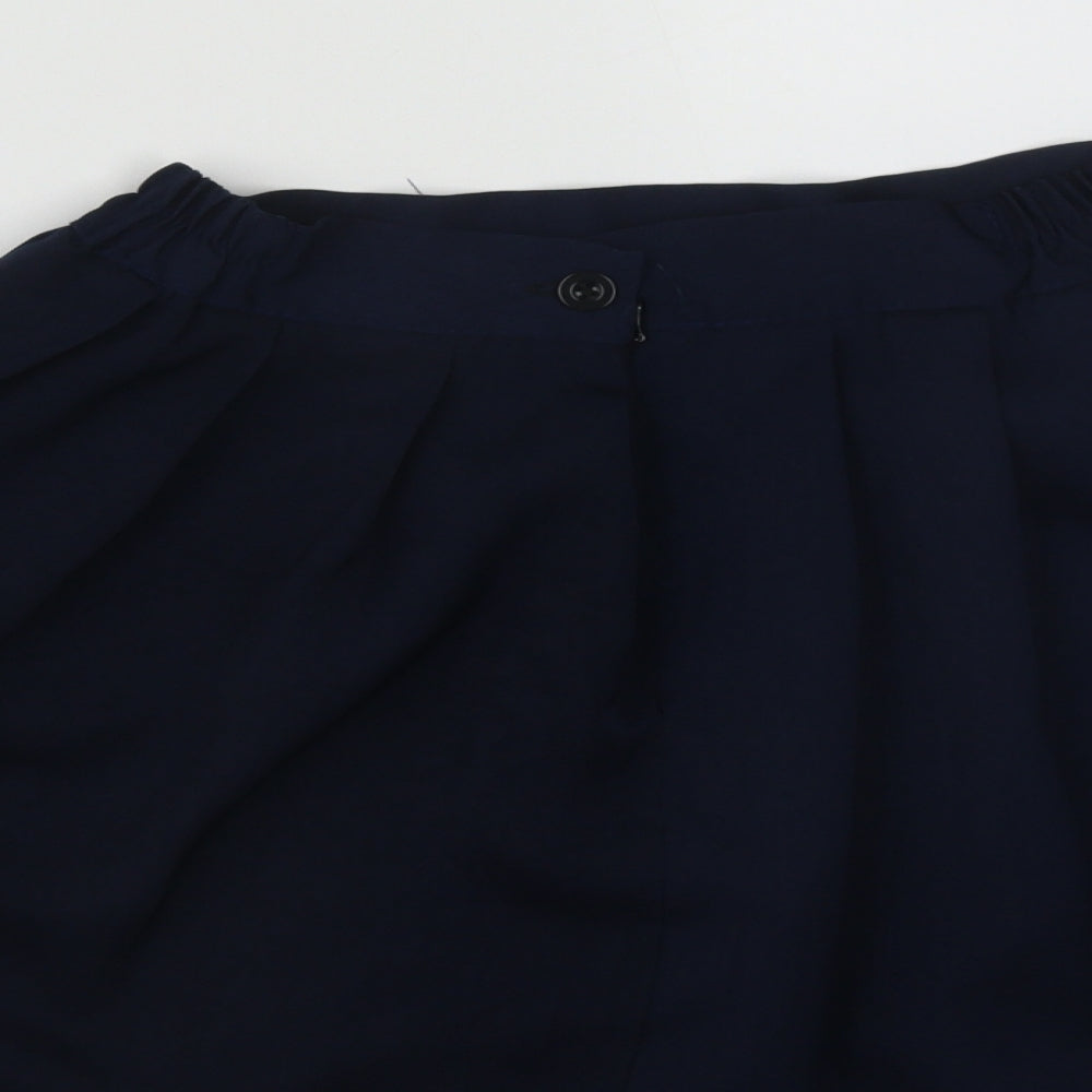 Preworn Girls Blue  Polyester A-Line Skirt Size S  Regular Zip