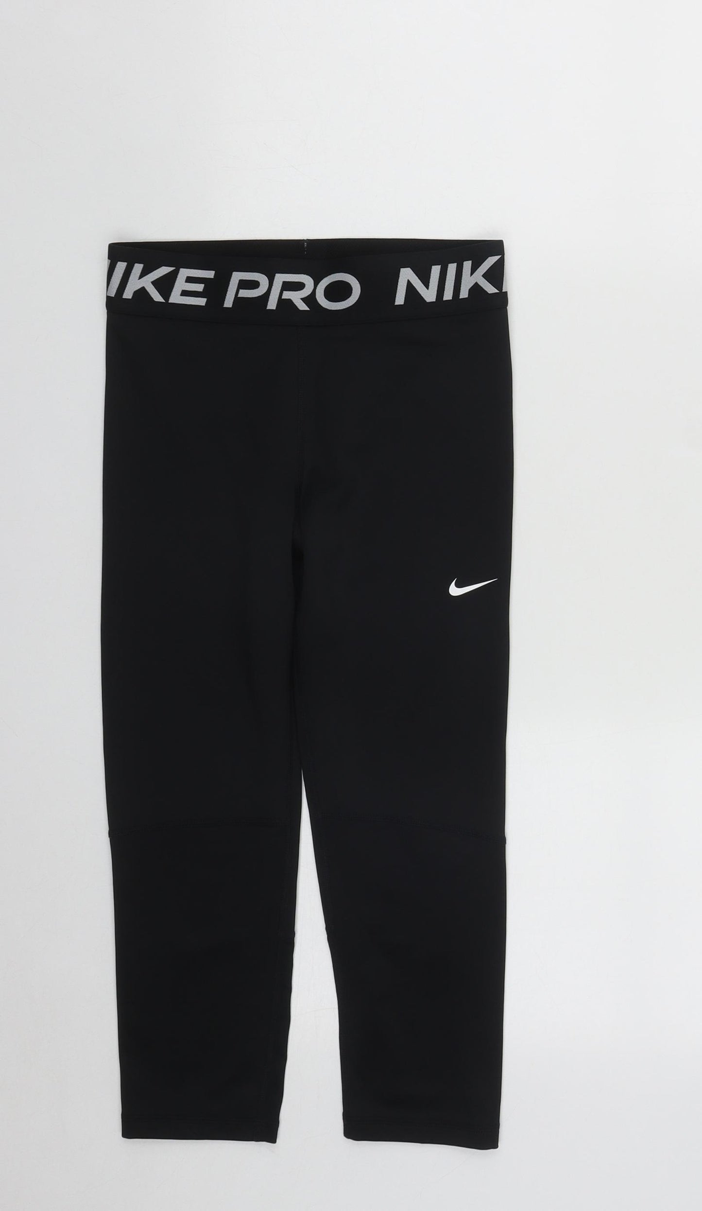 Nike Girls Black  Polyester Sweatpants Trousers Size 11-12 Years L20 in Regular