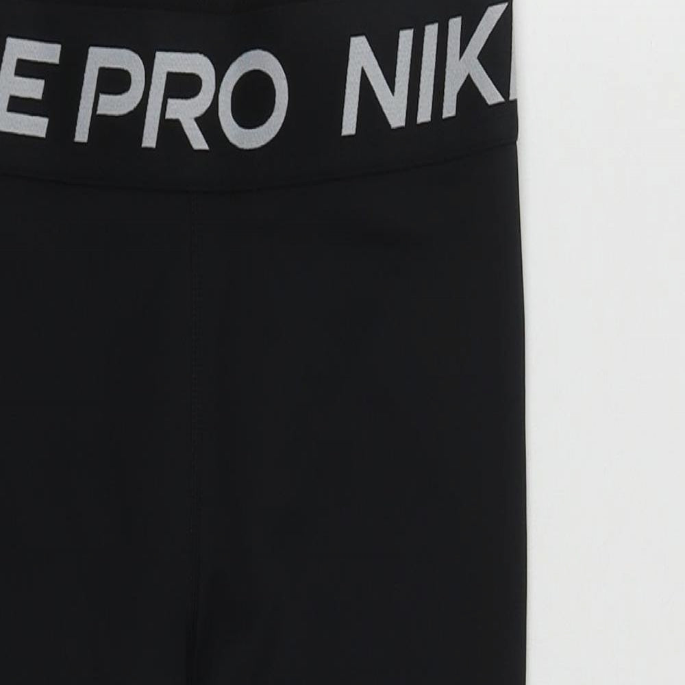 Nike Girls Black  Polyester Sweatpants Trousers Size 11-12 Years L20 in Regular