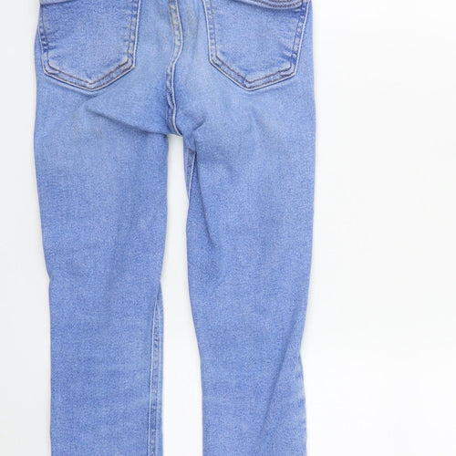 New Look Girls Blue  Cotton Skinny Jeans Size 12 Years L24 in Regular Zip