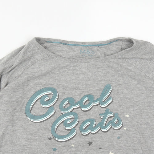 Marks and Spencer Womens Grey  Polyester Pullover Sweatshirt Size M   - Cool Cat