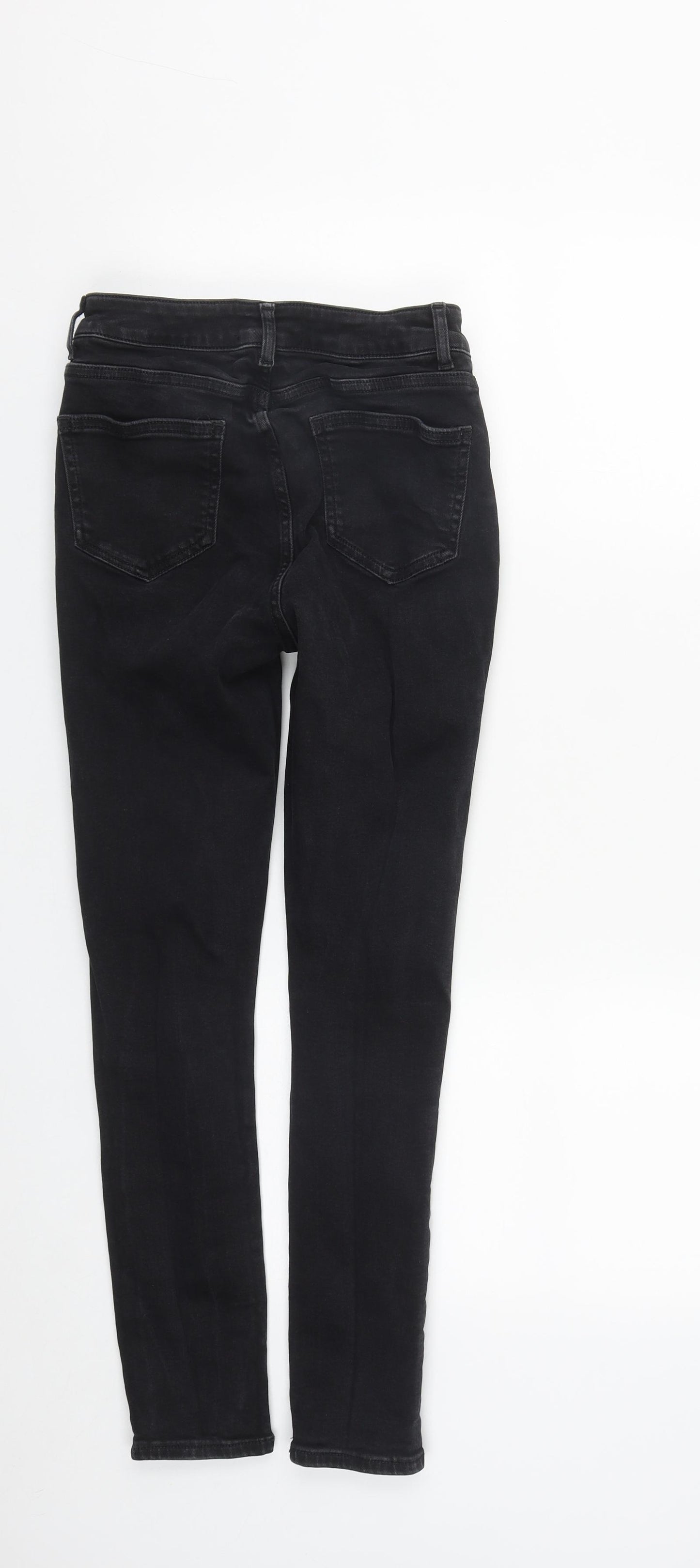 New Look Girls Black  Cotton Skinny Jeans Size 13 Years L26 in Regular Zip