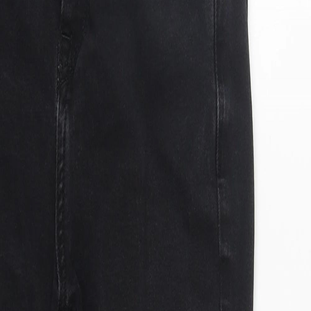 New Look Girls Black  Cotton Skinny Jeans Size 13 Years L26 in Regular Zip