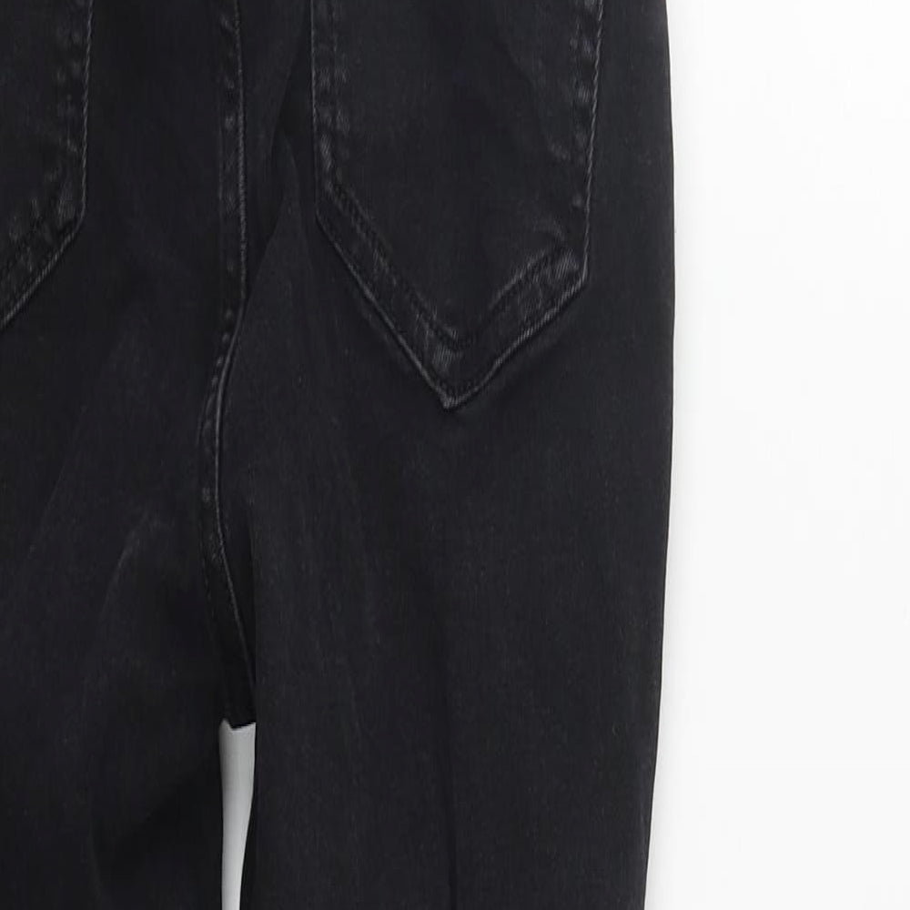 New Look Girls Black  Cotton Skinny Jeans Size 13 Years L26 in Regular Zip