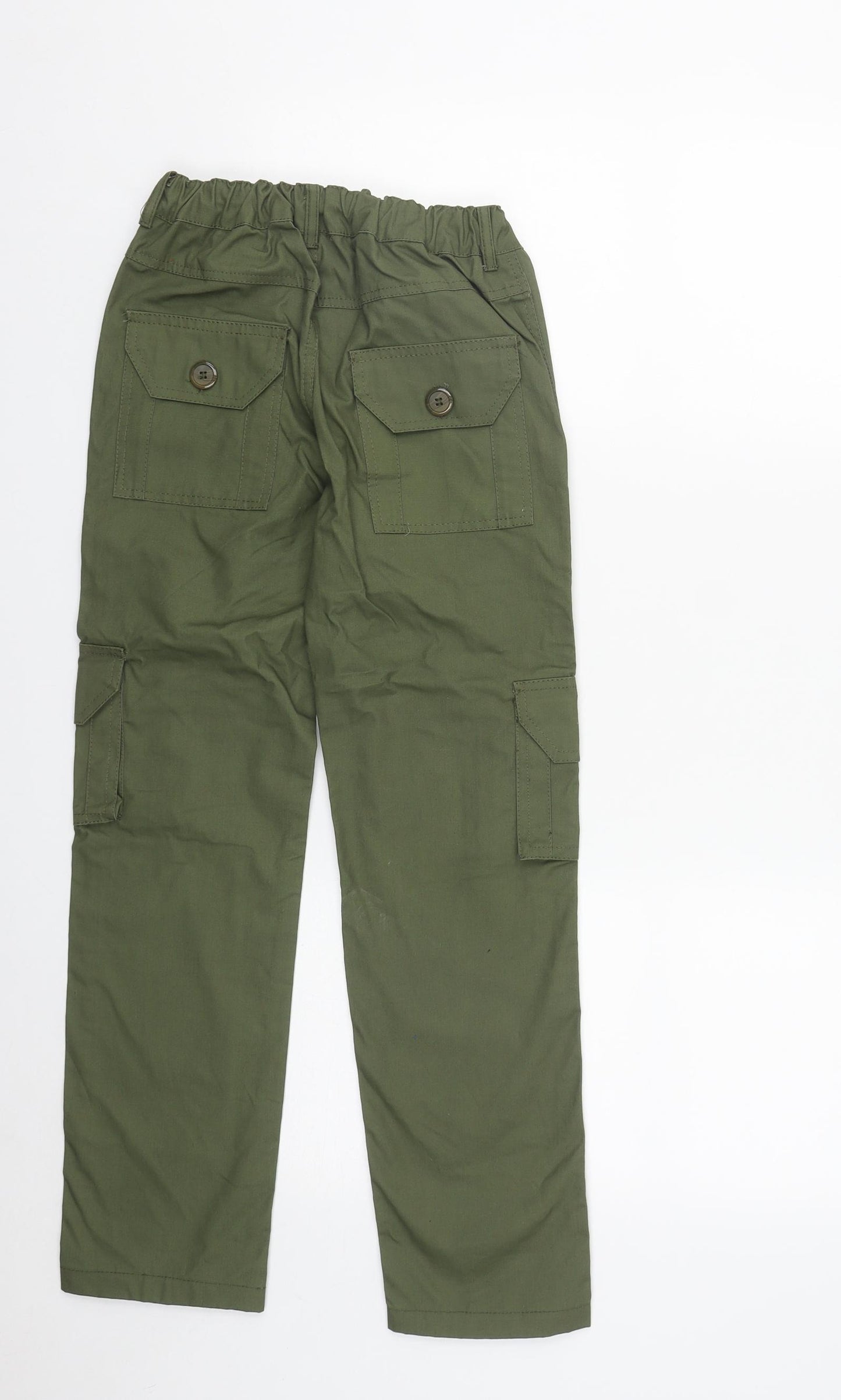 A2Z 4 kids Girls Green  Cotton Cargo Trousers Size 11-12 Years L26 in Regular Zip
