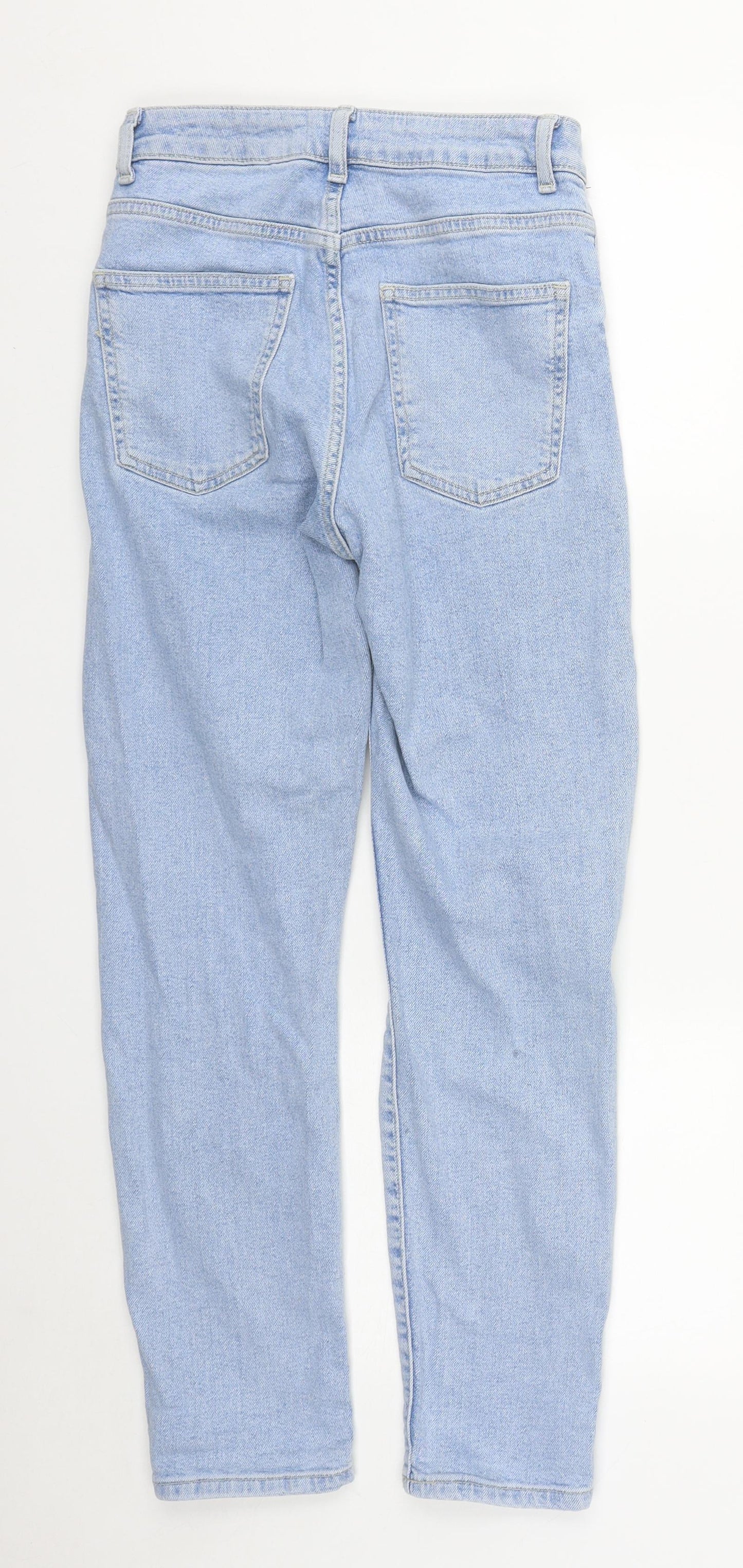 New Look Girls Blue  Cotton Straight Jeans Size 12 Years L27 in Regular Zip