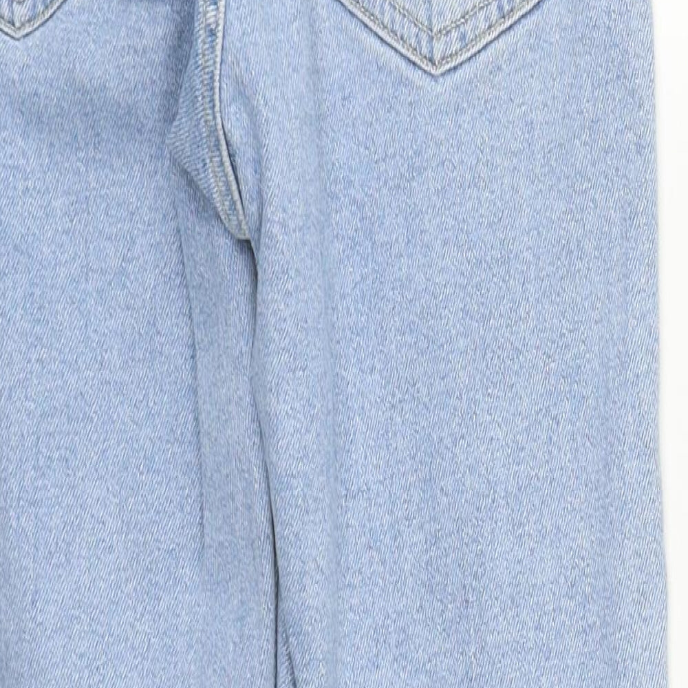 New Look Girls Blue  Cotton Straight Jeans Size 12 Years L27 in Regular Zip