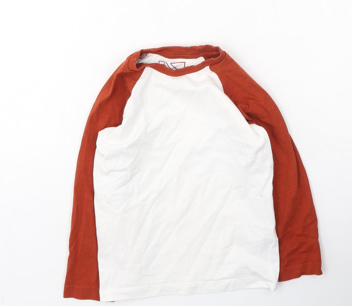 Urban Edition Boys Ivory Cotton Basic Casual Size 4 Years Round Neck