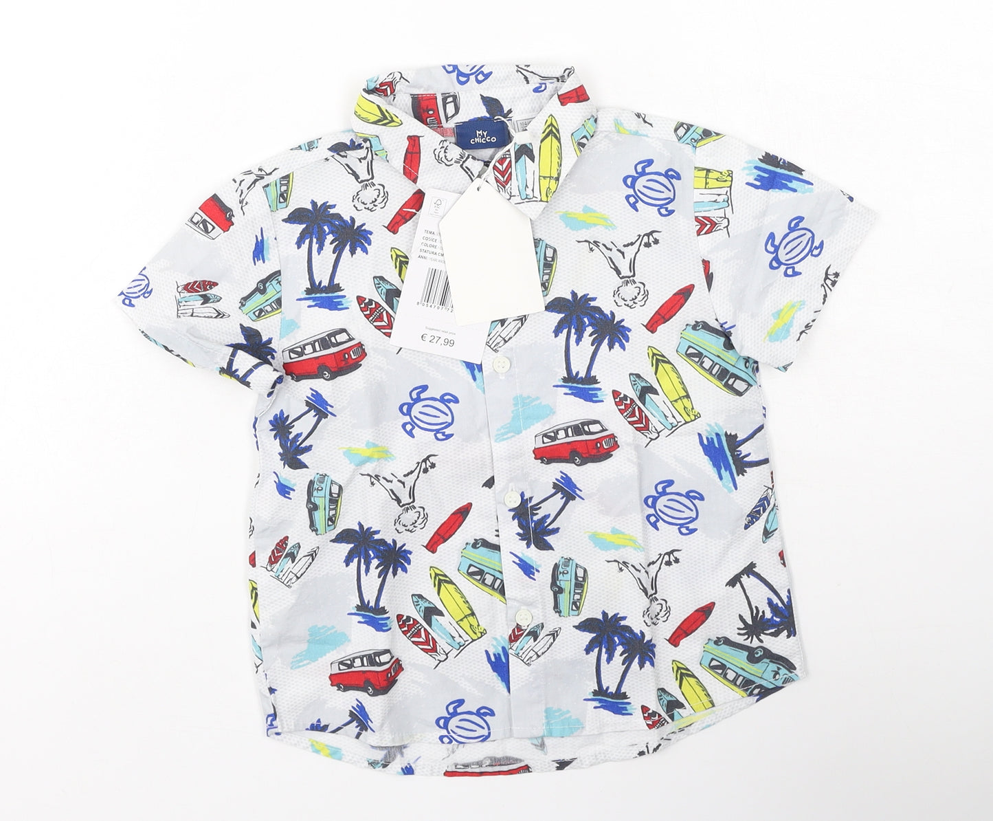 Chicco Boys Multicoloured  Cotton Basic Polo Size 3-4 Years Collared