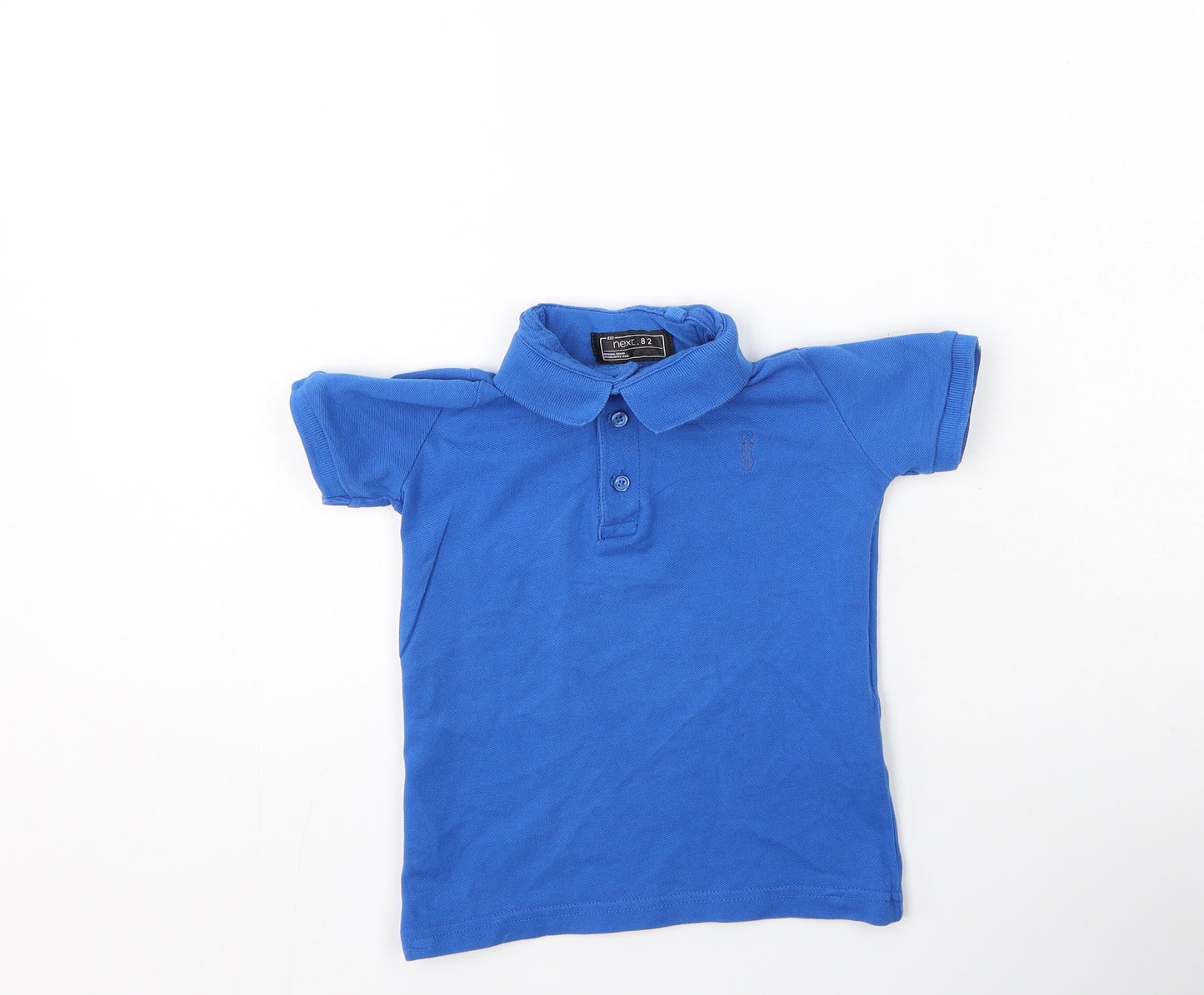 NEXT Boys Blue  Cotton Basic Polo Size 3 Years Collared