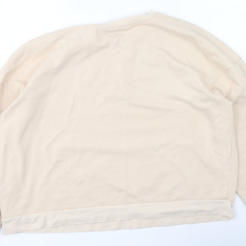 Dorothy Perkins Womens Beige  Cotton Pullover Sweatshirt Size 20