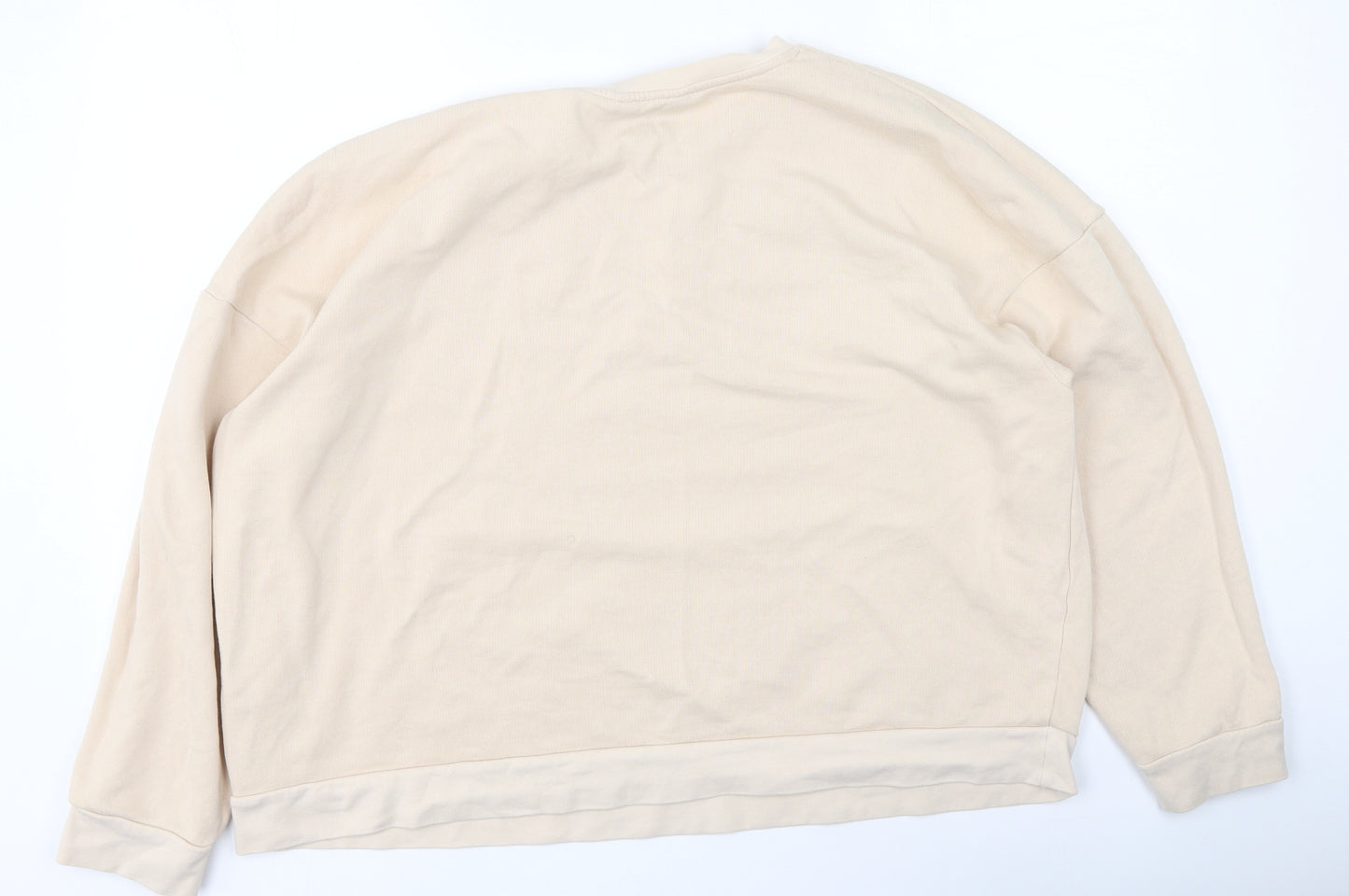 Dorothy Perkins Womens Beige  Cotton Pullover Sweatshirt Size 20