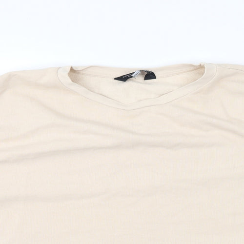 Dorothy Perkins Womens Beige  Cotton Pullover Sweatshirt Size 20