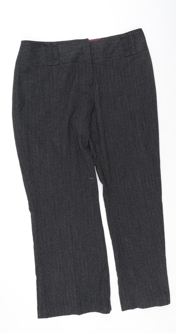 NEXT Womens Grey  Polyester Trousers  Size 16 L30 in Regular