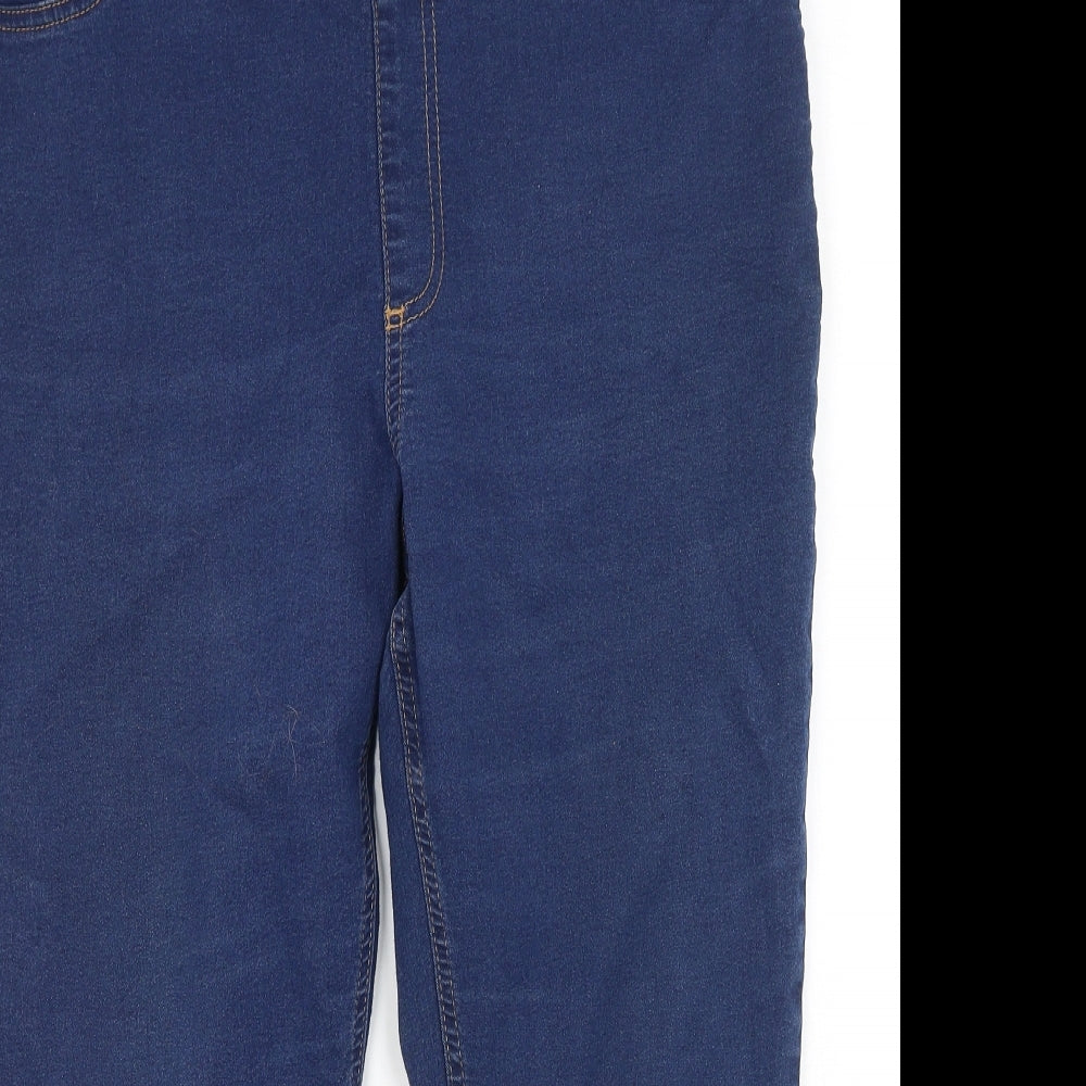 Marks and Spencer Womens Blue  Cotton Jegging Jeans Size 18 L22 in Regular