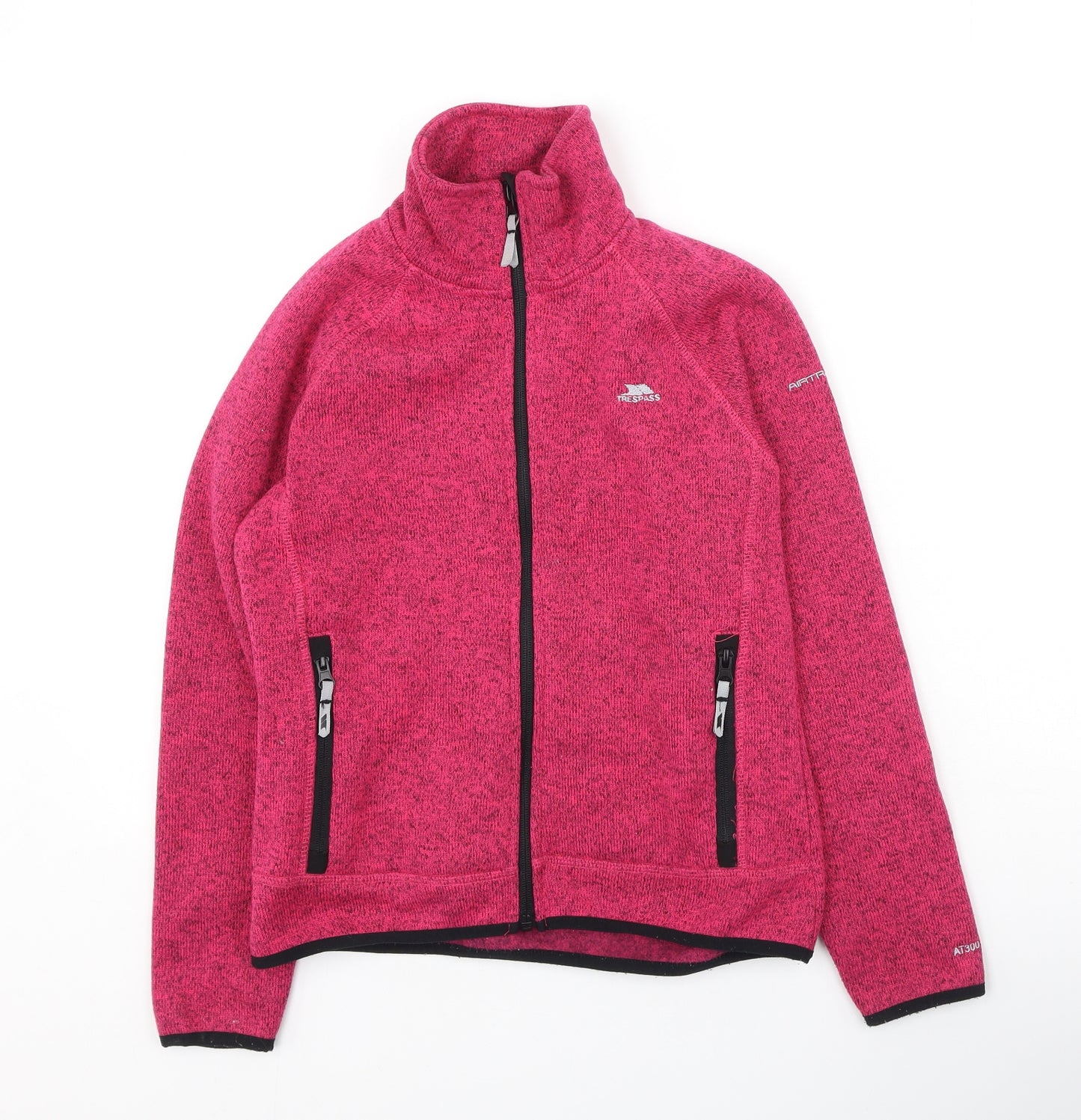 Trespass Girls Pink High Neck  Polyester Full Zip Jumper Size 9-10 Years