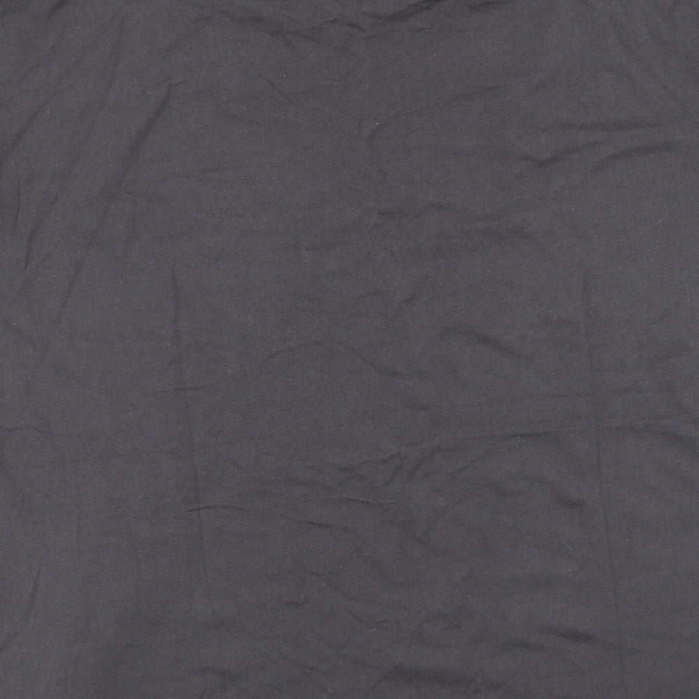 Dazy Mens Grey  Cotton  T-Shirt Size M Round Neck