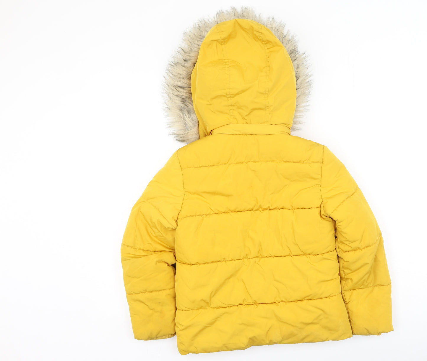 Primark Girls Yellow   Puffer Jacket Coat Size 8-9 Years