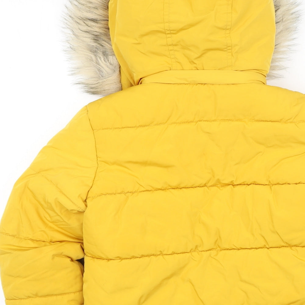 Primark Girls Yellow   Puffer Jacket Coat Size 8-9 Years