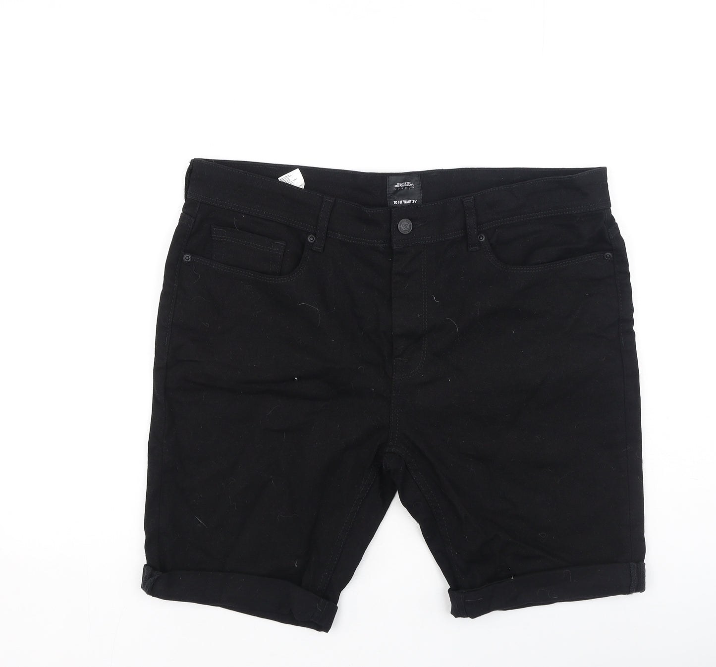 Burton Mens Black  Cotton Chino Shorts Size 36 L8 in Regular