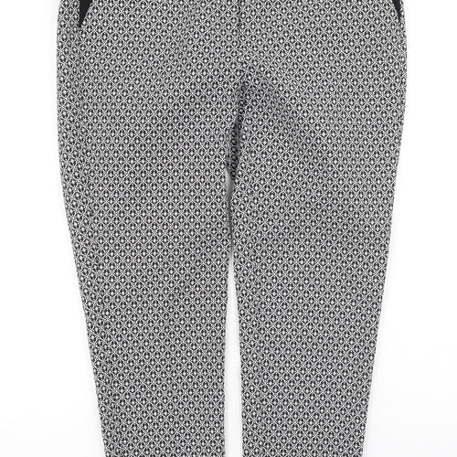 F&F Womens Black  Polyester Trousers  Size 12 L29 in Regular