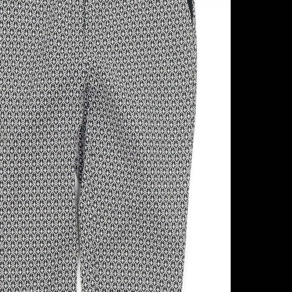 F&F Womens Black  Polyester Trousers  Size 12 L29 in Regular