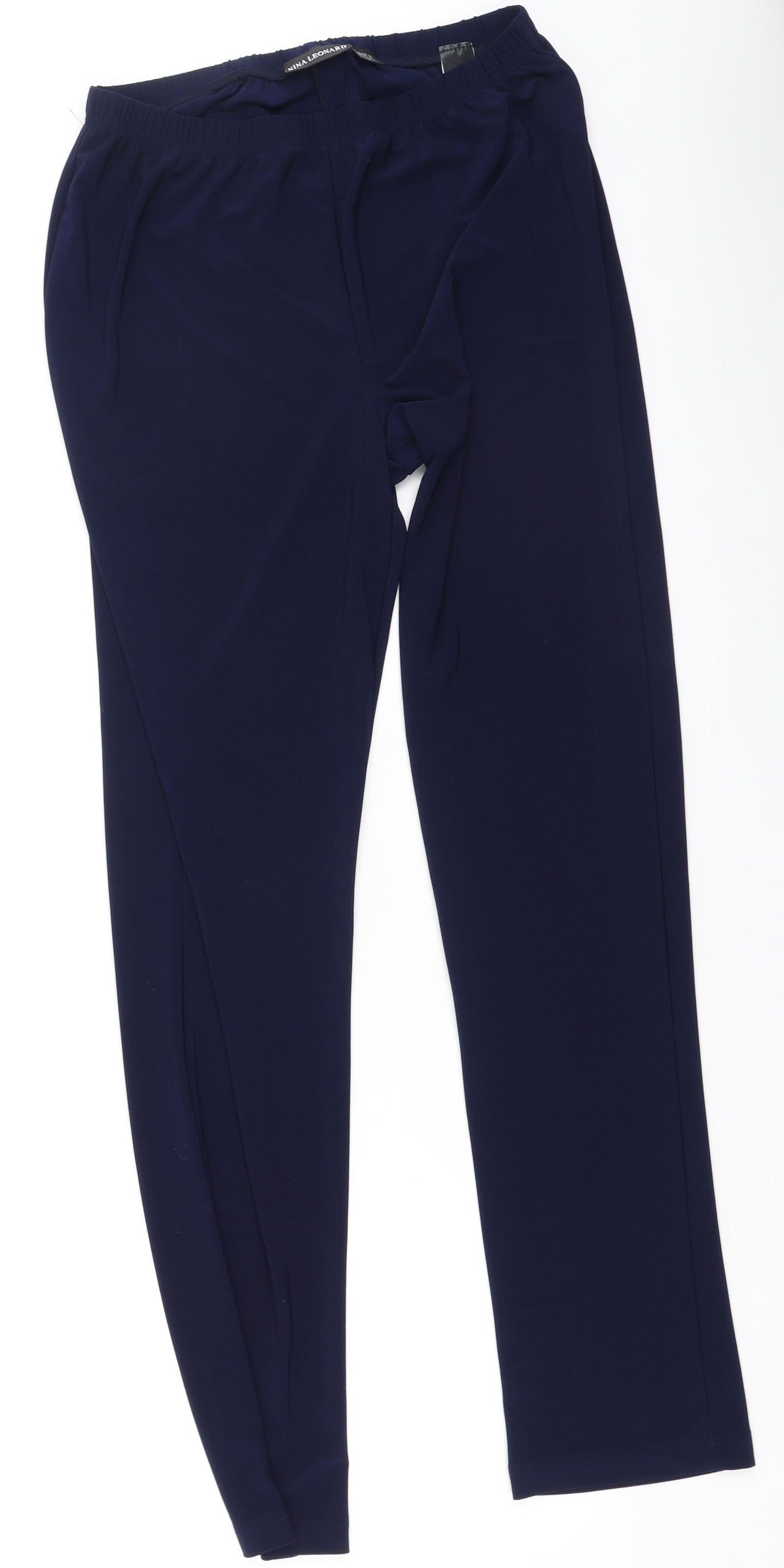 Nina Leonard Womens Blue  Polyester Jegging Leggings Size M L31 in