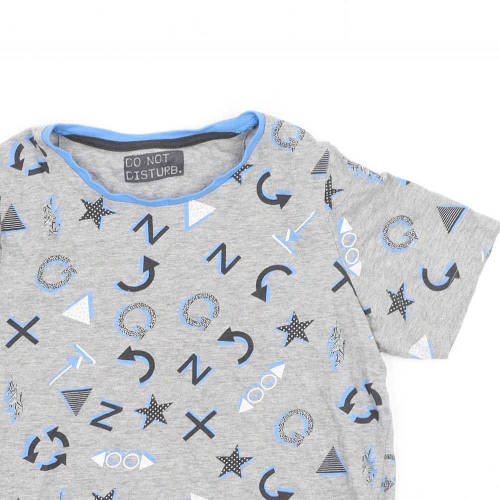 Marks and Spencer Boys Grey  Cotton Basic Casual Size 12-13 Years Round Neck