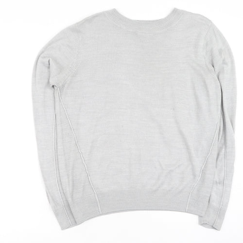 Very  Womens Grey Round Neck  Acrylic Pullover Jumper Size 16