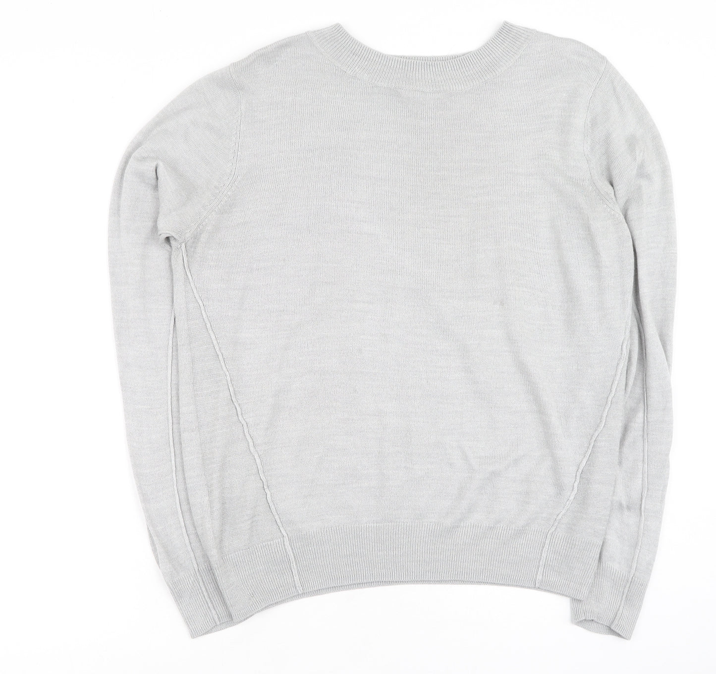 Very  Womens Grey Round Neck  Acrylic Pullover Jumper Size 16