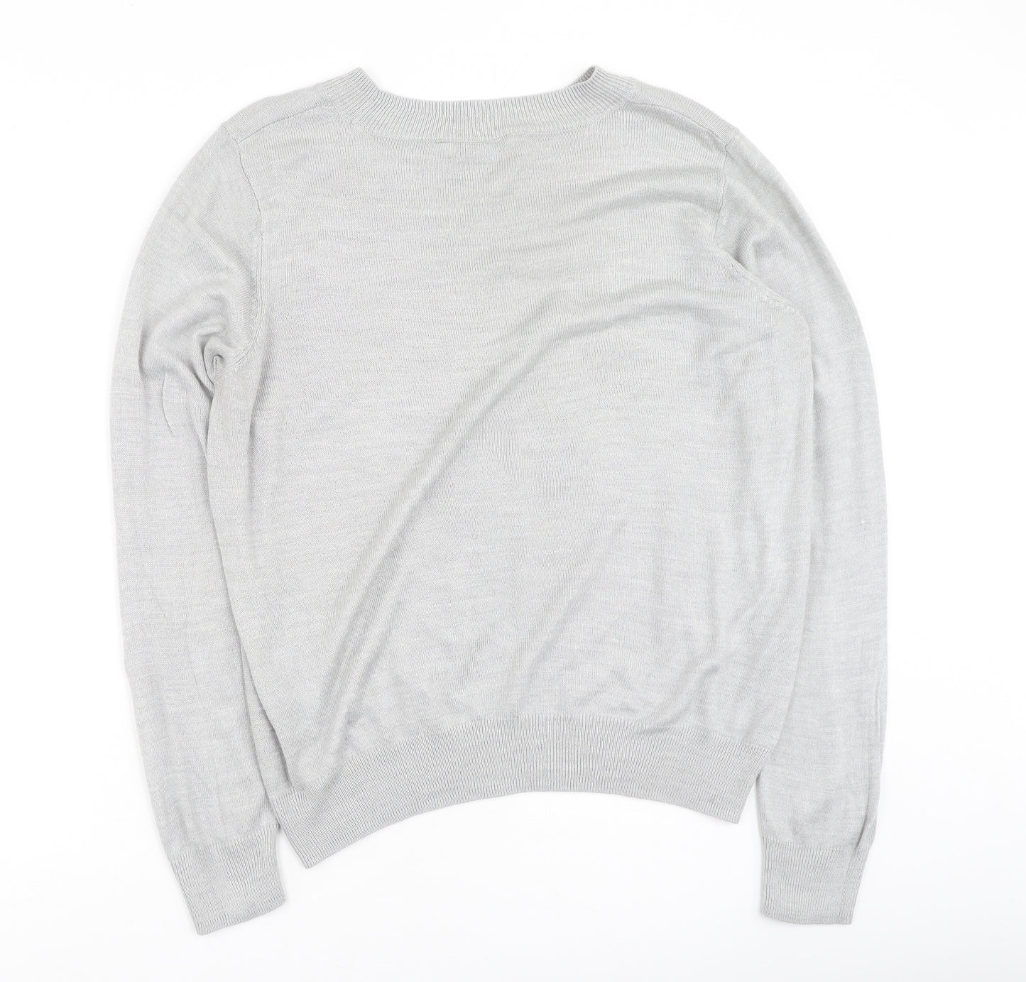 Very  Womens Grey Round Neck  Acrylic Pullover Jumper Size 16