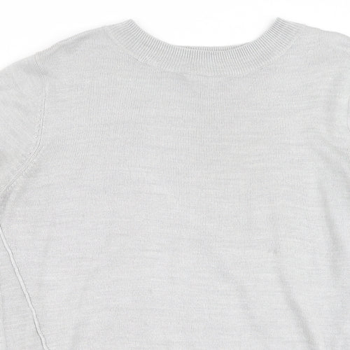 Very  Womens Grey Round Neck  Acrylic Pullover Jumper Size 16