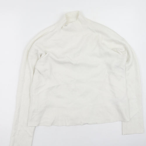 Primark Womens Ivory High Neck  Viscose Pullover Jumper Size M