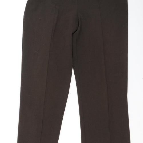 Autonomy Womens Brown  Polyester Trousers  Size 12 L29 in Regular