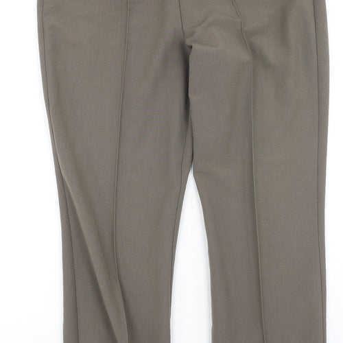 Bonmarché Womens Brown  Polyester Trousers  Size 12 L29 in Regular