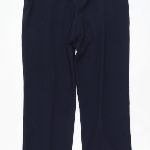 Preworn Womens Blue  Polyester Trousers  Size 12 L29 in Regular