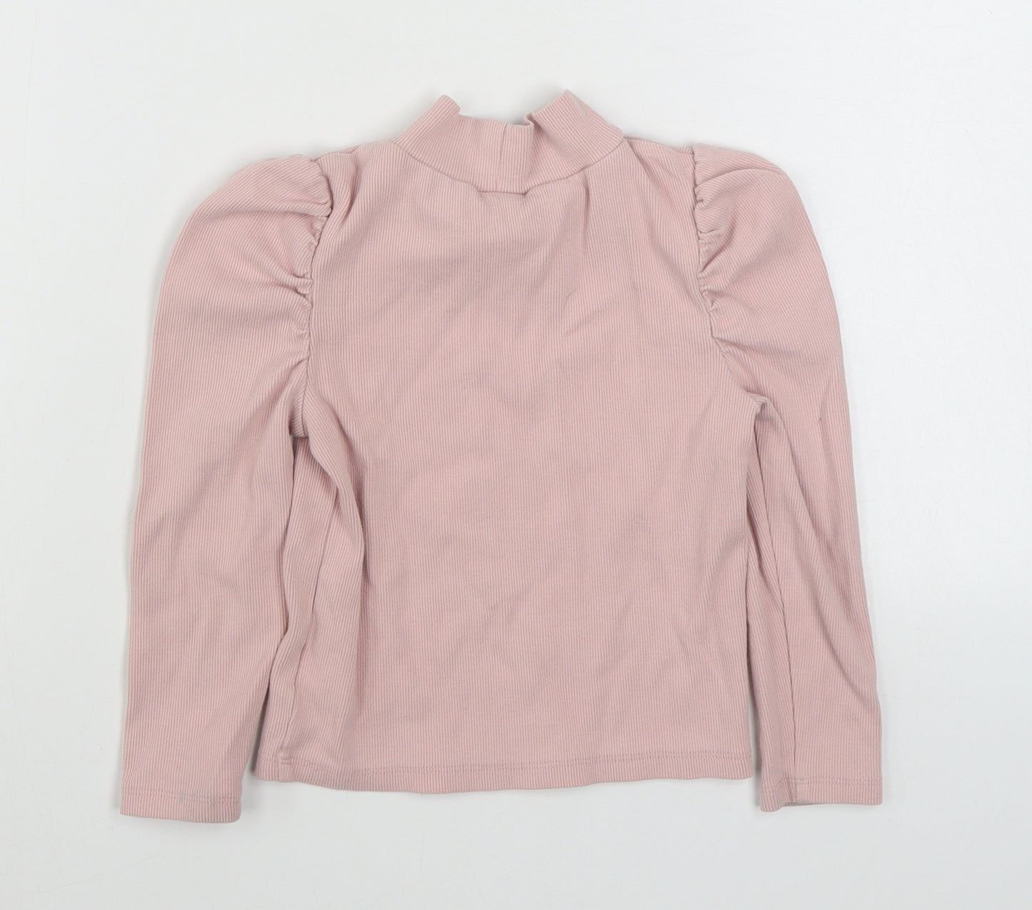 Gap Girls Pink High Neck  Cotton Pullover Jumper Size 4 Years  Pullover