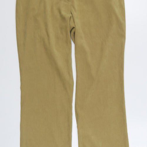 New Scene Womens Brown  Polyester Trousers  Size 14 L30 in Regular Zip