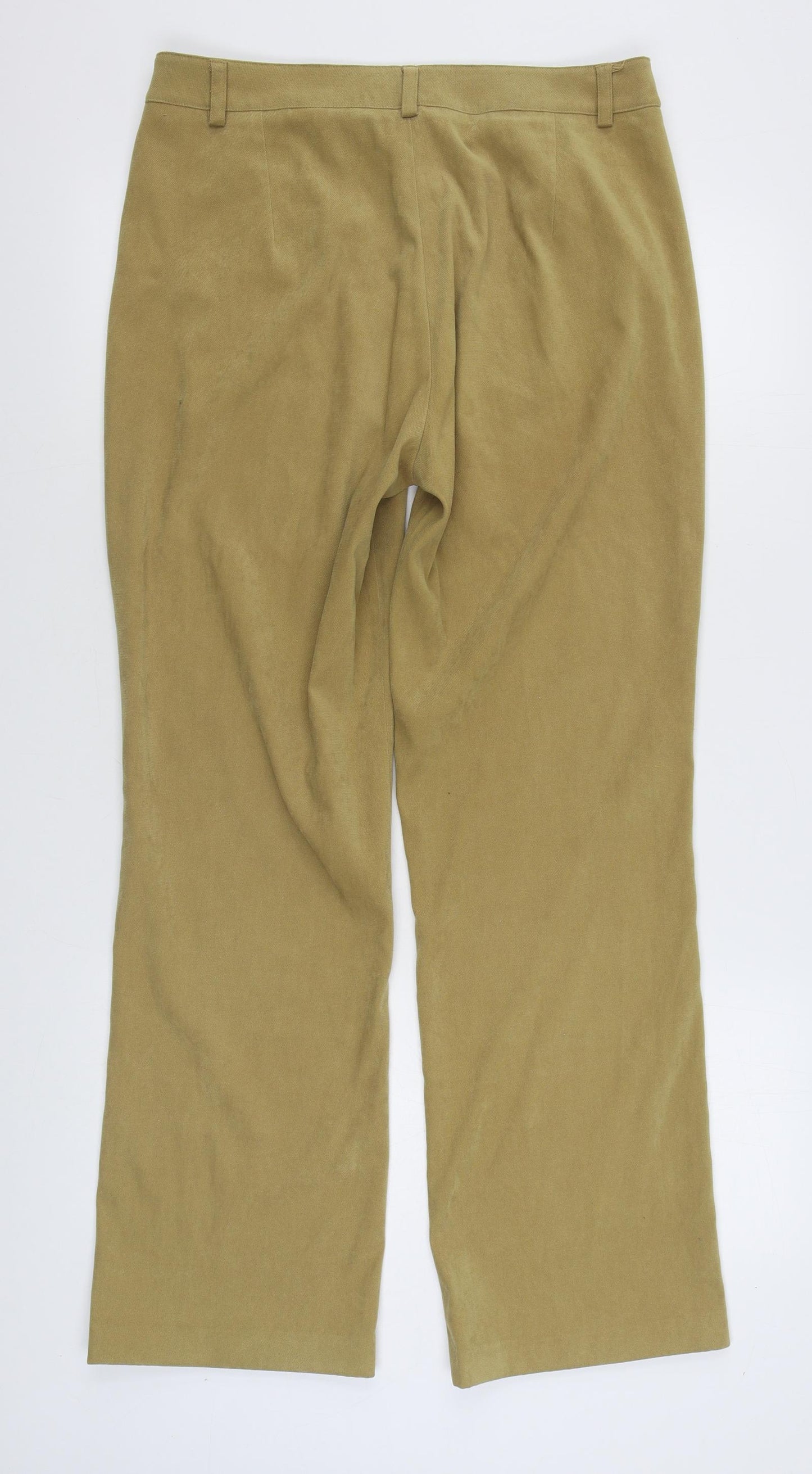 New Scene Womens Brown  Polyester Trousers  Size 14 L30 in Regular Zip