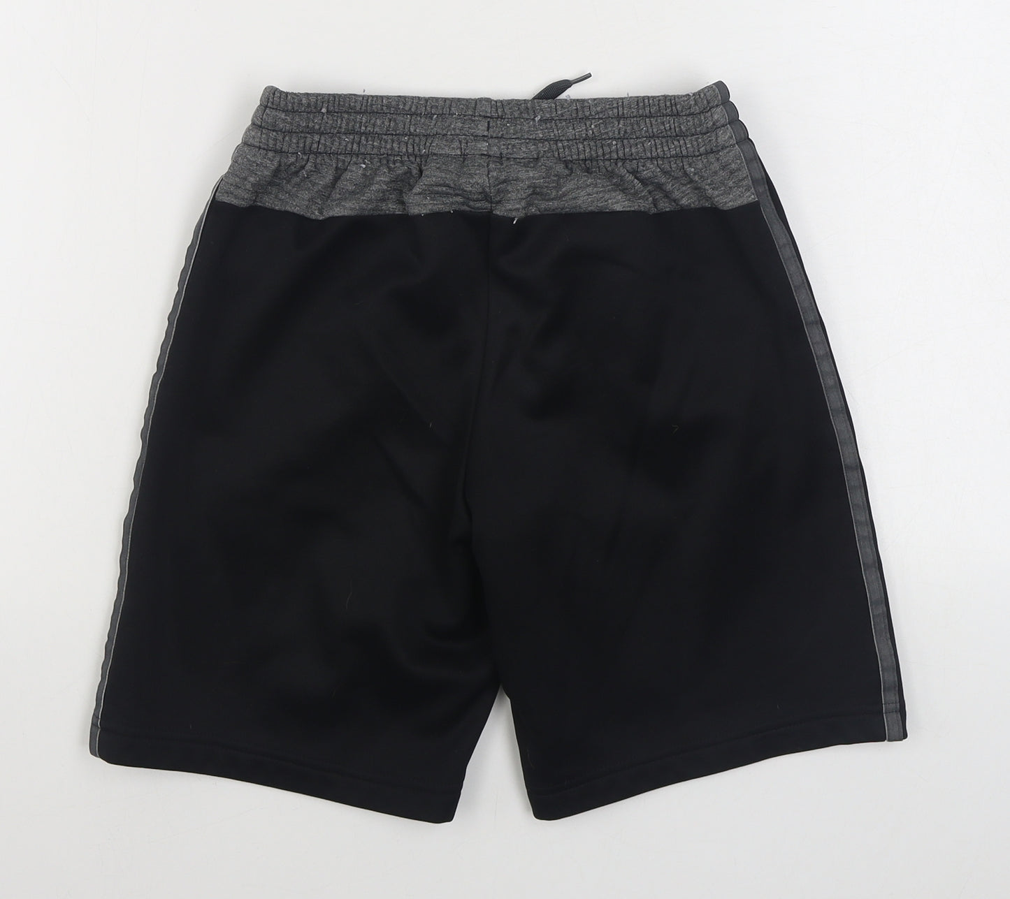 adidas Boys Black  Polyester Sweat Shorts Size 11-12 Years  Regular Tie