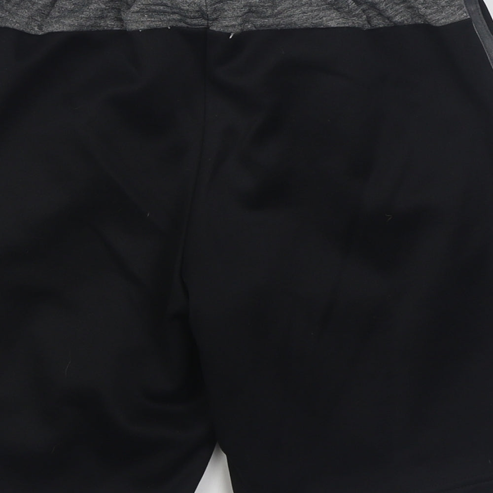 adidas Boys Black  Polyester Sweat Shorts Size 11-12 Years  Regular Tie